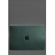 Шкіряний чохол-конверт на магнітах для MacBook 15 дюйм Зелений Crazy Horse BlankNote