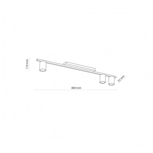 Стельовий світильник TK Lighting Logan 80x5.2x11 см Чорний (TK4565)