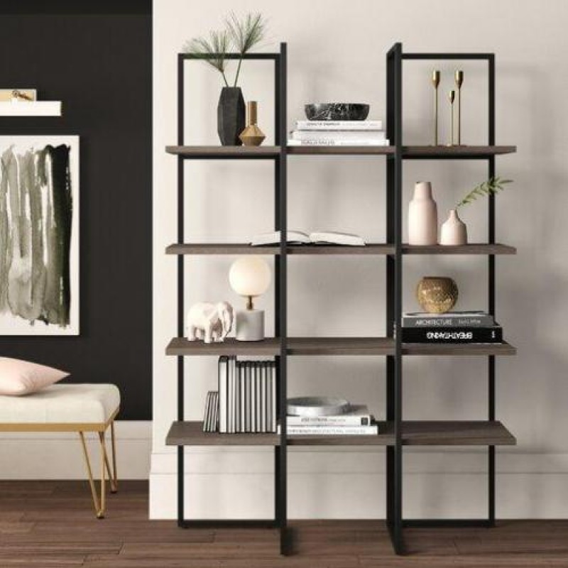 Стелаж для зберігання в стилі Loft Чорний NS-1834 1780x1500x400 мм