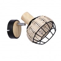 Бра Candellux Tajga 12x14 см Чорно-бежевий (91-12197)