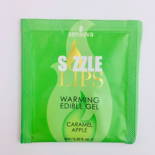 Пробник масажного гелю Sensuva - Sizzle Lips Caramel Apple (6 мл) в інтернет супермаркеті PbayMarket!