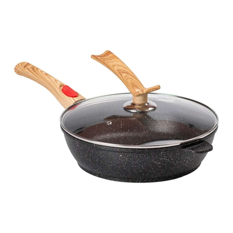 Сковорода універсальна алюмінієва зі знімною ручкою MGC 28 см Чорний (HP-4-465B)