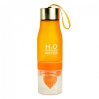 Спортивна пляшка-соковитискач H2O Water bottle Orange 500 мл Помаранчевий