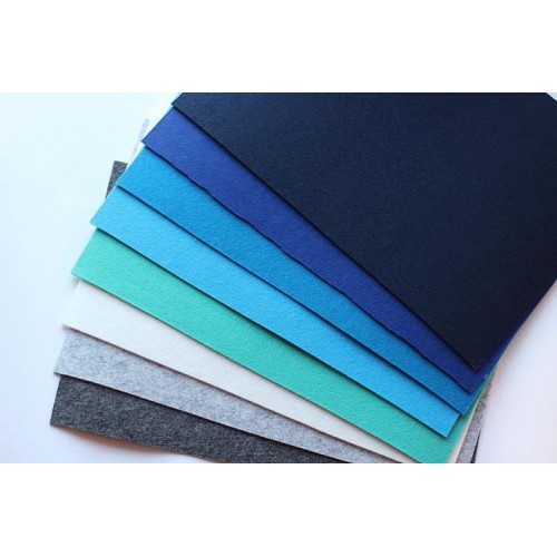 Набір китайського жорсткого фетру 2 мм Pugovichok Морський 8 кольорів для рукоділля та творчості (7169) Набір китайського жорсткого фетру 2 мм Pugovichok Морський 8 кольорів для рукоділля та творчості (7169)