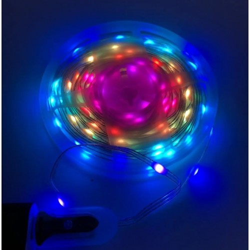 Світлодіодна стрічка із блютузом мікрофоном музичний RGB USB 10м HMD 136-13127827