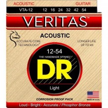 Струни для акустичної гітари 6 шт DR VTA-12 Veritas Phosphor Bronze Acoustic Guitar Strings Light 12/54