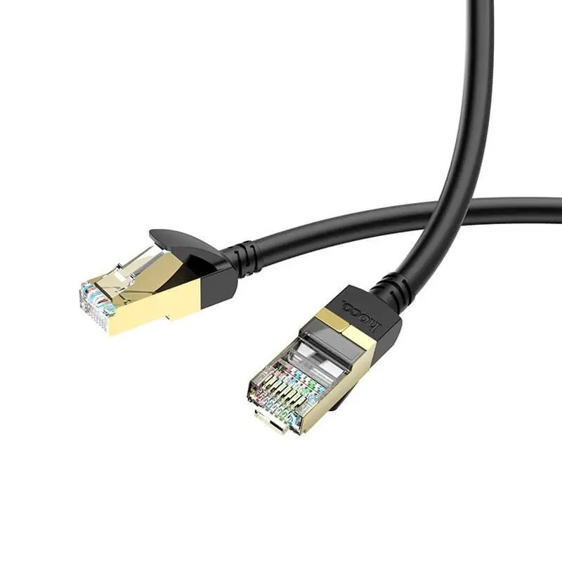 Кабель RJ45 HOCO LAN Level pure copper gigabit ethernet cable US02 5 м чорний
