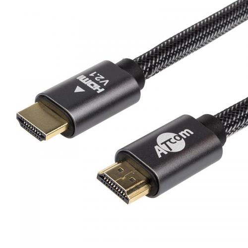 Кабель Atcom (AT23782) Premium HDMI-HDMI ver 2.1, 4К, 2м, Black, пакет в інтернет супермаркеті PbayMarket!