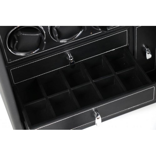 Сейф Salvadore для підзаводу 6 годинників Mini Black Safe 440х260х440 мм Чорний Сейф Salvadore для підзаводу 6 годинників Mini Black Safe 440х260х440 мм Чорний