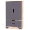 Шафа-Пенал Тиса Мебель Модуль-119 Дуб сонома Графіт 147x40x90 см