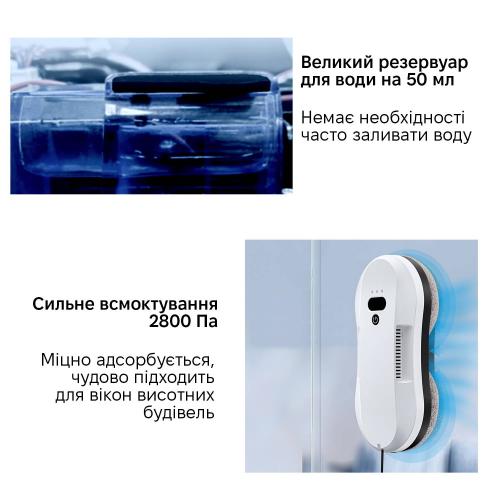 Робот для миття вікон Inspire RN2-19 2 розпилювача White Робот для миття вікон Inspire RN2-19 2 розпилювача White
