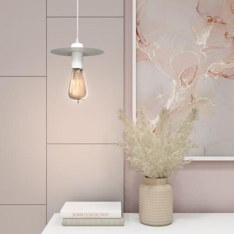 Світильник підвісний у стилі лофт MSK Electric Disk NL 2009 WH