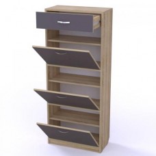 Тумба для взуття Тиса Мебель ТО-114 1 Сонома Графіт 145x60 см