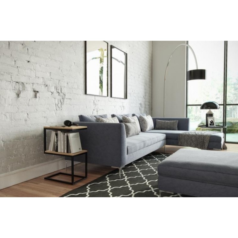 Приставний столик у стилі Loft NS-1503 730x500x300 мм Черный