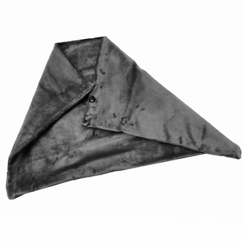 Плед Lesko 100*65 Gray шаль ковдру з підігрівом usb від повербанку