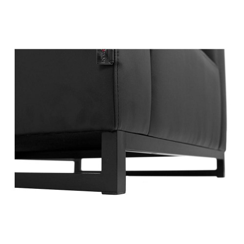 Крісло Richman Space на металокаркасі 76 x 90 x 76H см Натуральна Шкіра Lux Комбо Чорний
