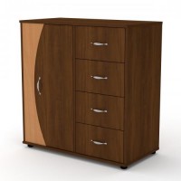 Комод для речей Компанит 4 1 1 Горіх екко