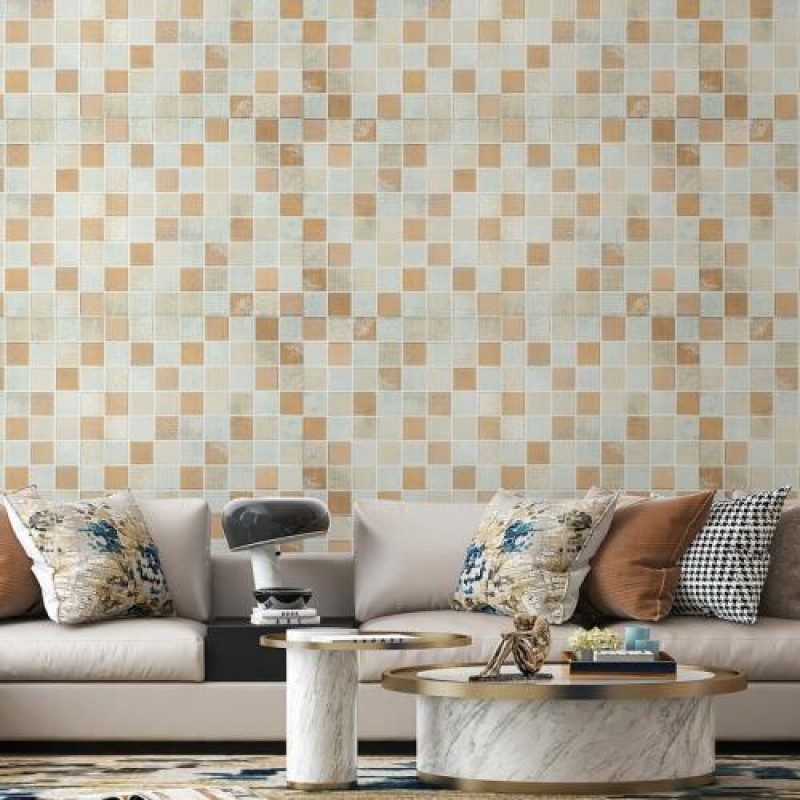 Панель стінова 3D 700х770х4мм мозаїка бежева (D) Sticker Wall SW-00002011