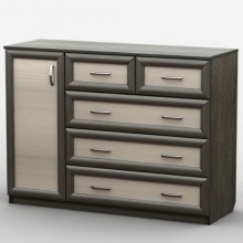 Комод Тиса Мебель АКМ-43 2 Венге Дуб молочний 90x60x120 см