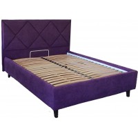 Ліжко двоспальне BNB Pallada Premium 160 х 190 см На ніжках З додатковою металевою цільнозварною рамою Бузковий