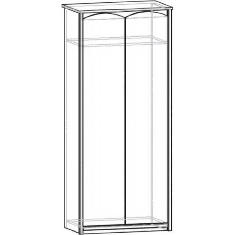 Шафа для речей Меблі Сервіс Валенсія 2Д дуб самоа