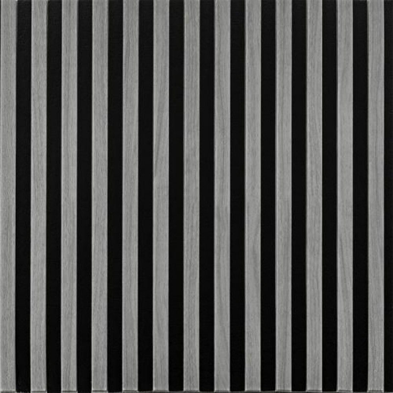 Панель-рейка Sticker Wall 665x665x5 мм Чорно-сірий (D) SW-00002532