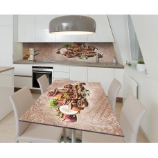 Наклейка 3Д вінілова на стіл Zatarga «Прянощі Марокко» 600х1200 мм для будинків, квартир, столів, кав'ярень.