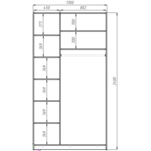Шафа-купе ViAnt Light 130х60х240 Сірий (9734) Шафа-купе ViAnt Light 130х60х240 Сірий (9734)