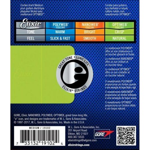 Струни для електрогітари Elixir 19102 Optiweb Nickel Plated Steel 11/49 Струни для електрогітари Elixir 19102 Optiweb Nickel Plated Steel 11/49