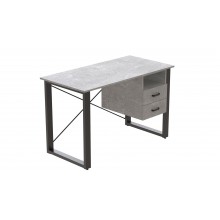 Письмовий стіл із ящиками Ferrum-decor Оскар 750x1400x700 метал Чорний ДСП Бетон 16 мм (OSK0070)