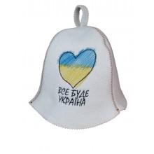 Банна шапка Luxyart Все буде Україна One Size білий LС-63