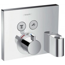 Зовнішня частина змішувача термостата з тримачем для душу HANSGROHE Shower Select 15765000 2 споживача
