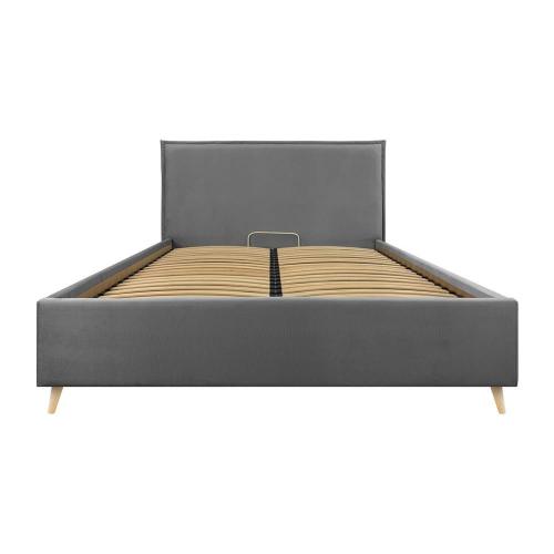 Ліжко Richman Двоспальне Andrea VIP Wood На ніжках 180 x 200 см Simple Сірий в інтернет супермаркеті PbayMarket!