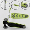 Самокат триколісний Best Scooter складане алюмінієве кермо, 4 колеса PU зі світлом Light green (102320)