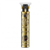 Тример акумуляторний для бороди та волосся VGR V-097 з LED дисплеєм Gold