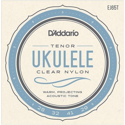 Струни для укулеле D'Addario EJ65T Clear Nylon Tenor Ukulele Strings 28/29 Струни для укулеле D'Addario EJ65T Clear Nylon Tenor Ukulele Strings 28/29