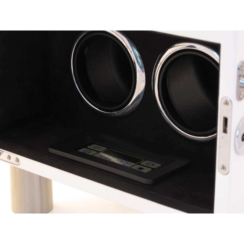 Скринька Salvadore для підзаводу 2 годинників 8002/WF/DF 2x2 Білий