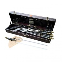 Набір шампурів Козак Gorillas BBQ в дерев'яній коробці Набір шампурів Козак Gorillas BBQ в дерев'яній коробці