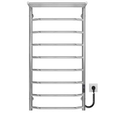 Рушникосушарка електрична Трапеція з полицею П9 500х1000 Deffi Хром JD03 (C.TP.100.50.9.E.C.R.1)