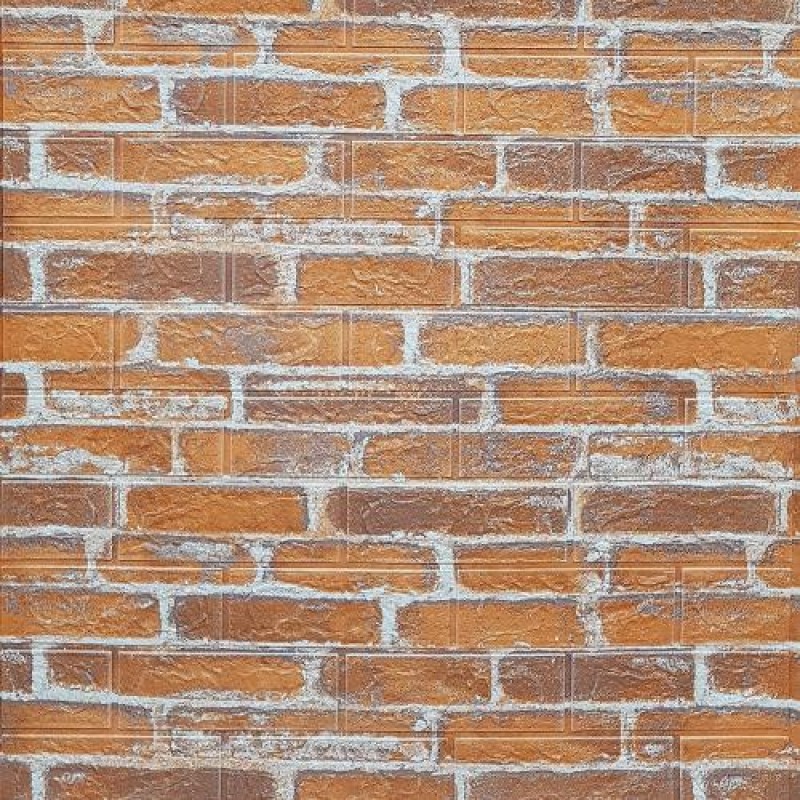 Самоклеюча декоративна 3D панель під руду катеринославську цеглу в рулоні 20 м 3D Loft 20000x700x3мм