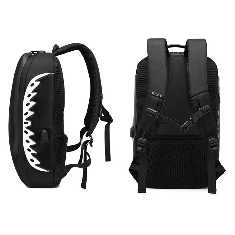 Міський рюкзак Ozuko 9282 з кодовим замком 48*12*28 см Чорний