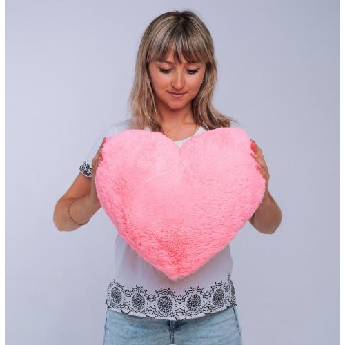 Плюшева іграшка Mister Medved Подушка-серце 50 см Рожевий (023) Плюшева іграшка Mister Medved Подушка-серце 50 см Рожевий (023)