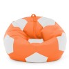 Крісло мішок М'яч Оксфорд 120см Студія Комфорту Великий Помаранчевий + Білий