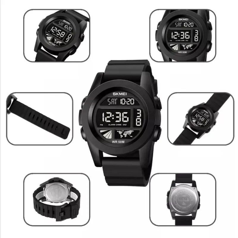 Чоловічий спортивний годинник Skmei 1906 Чорний