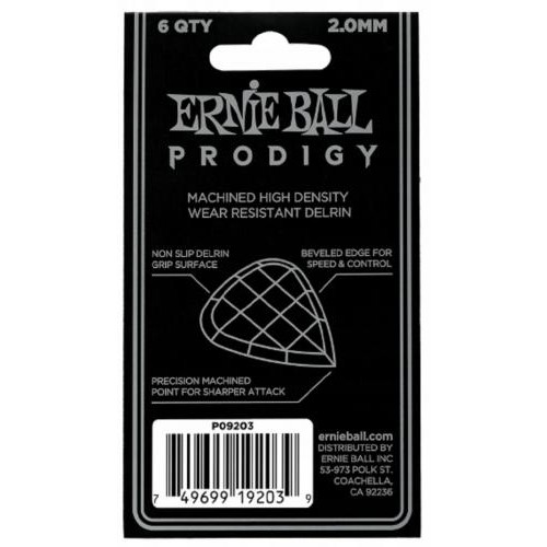 Медіатори Ernie Ball 9203 Prodigy Mini Player 2.0 mm (6 шт.) Медіатори Ernie Ball 9203 Prodigy Mini Player 2.0 mm (6 шт.)