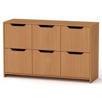 Комод 6Д Компанит Бук (130х42х80 см) Комод 6Д Компанит Бук (130х42х80 см)