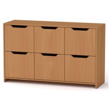 Комод 6Д Компанит Бук (130х42х80 см) Комод 6Д Компанит Бук (130х42х80 см)