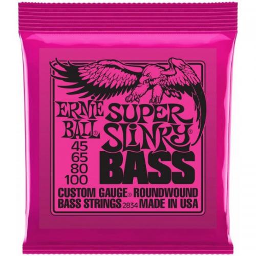 Струни для бас-гітари Ernie Ball 2834 Super Slinky Nickel Wound 4-String Bass 45/100 Струни для бас-гітари Ernie Ball 2834 Super Slinky Nickel Wound 4-String Bass 45/100