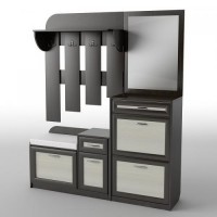 Передпокій Тиса Мебель-16 Венге Молочний 204.5x35x150 см Передпокій Тиса Мебель-16 Венге Молочний 204.5x35x150 см