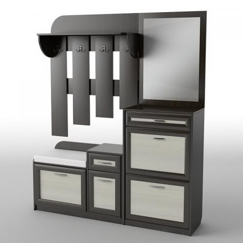 Передпокій Тиса Мебель-16 Венге Молочний 204.5x35x150 см Передпокій Тиса Мебель-16 Венге Молочний 204.5x35x150 см